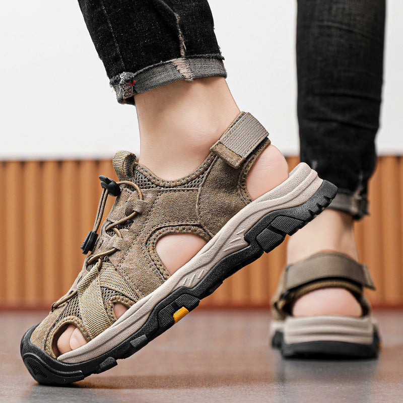 Damen Sportliche Trekking-Sandalen mit rutschfester Sohle und atmungsaktivem Design EB