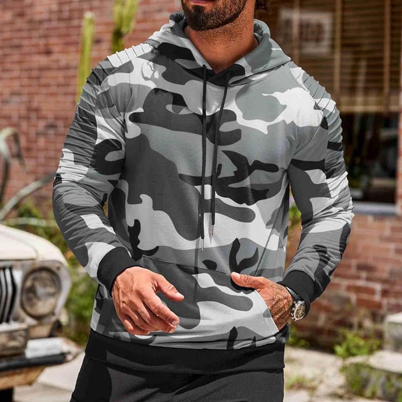 Herren Sport-Hoodie mit innovativer Textur und funktionalem Schnitt EB