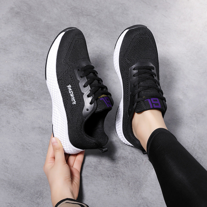 Damen Sportliche Luftige Sneakers mit rutschfester Sohle und atmungsaktivem Obermaterial EB