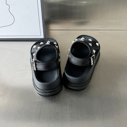 Damen modische Sandalen mit luxuriösen Verzierungen EB