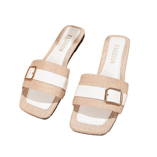 Damen modische und komfortable Riemensandalen mit elegantem Schnallen-Detail EB