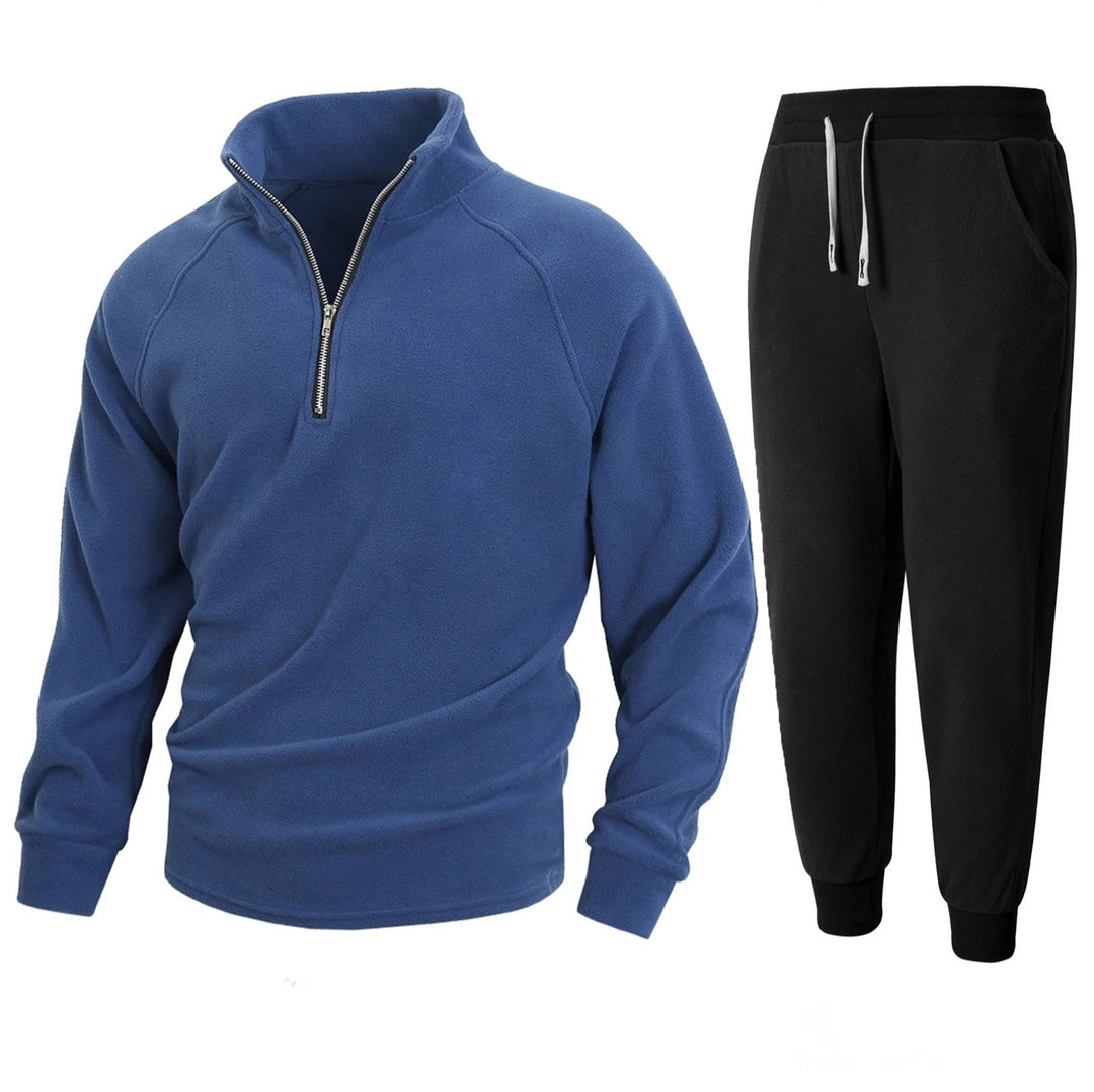 Herren Fleece-Relaxanzug mit halblangem Reißverschluss EB