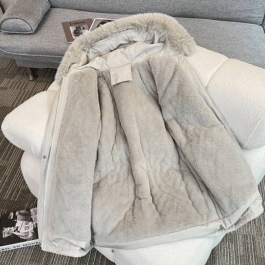 Damen Modischer Winterparka mit kuscheligem Innenfutter und praktischen Taschen EB