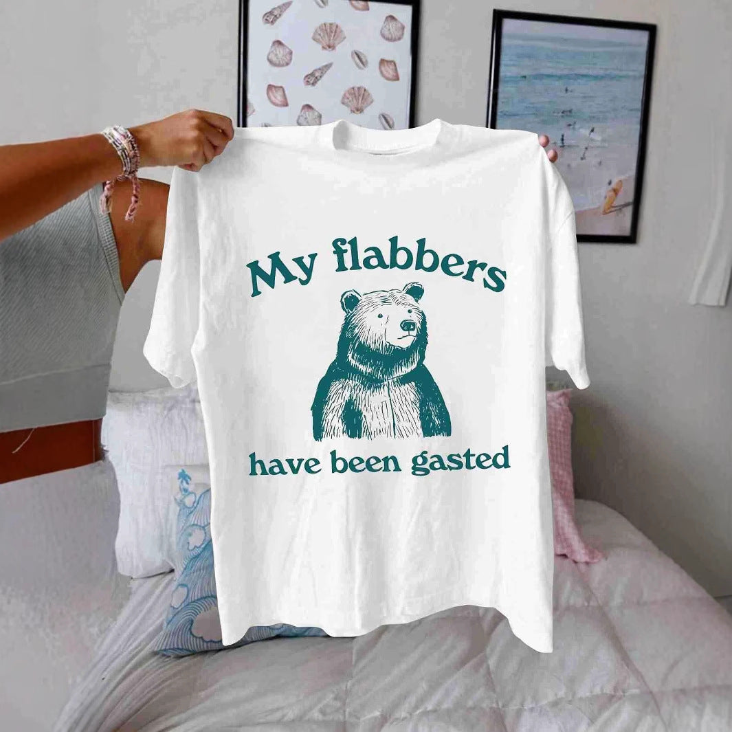 Damen T-Shirt mit humorvollem Bärenmotiv und inspirierendem Schriftzug EB