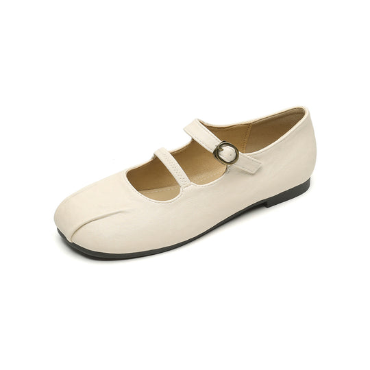 Damen Ballerinas mit eleganter Schnalle und hochwertigem Leder EB