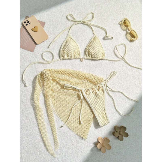 Damen Triangel-Bikini mit Netzdesign EB