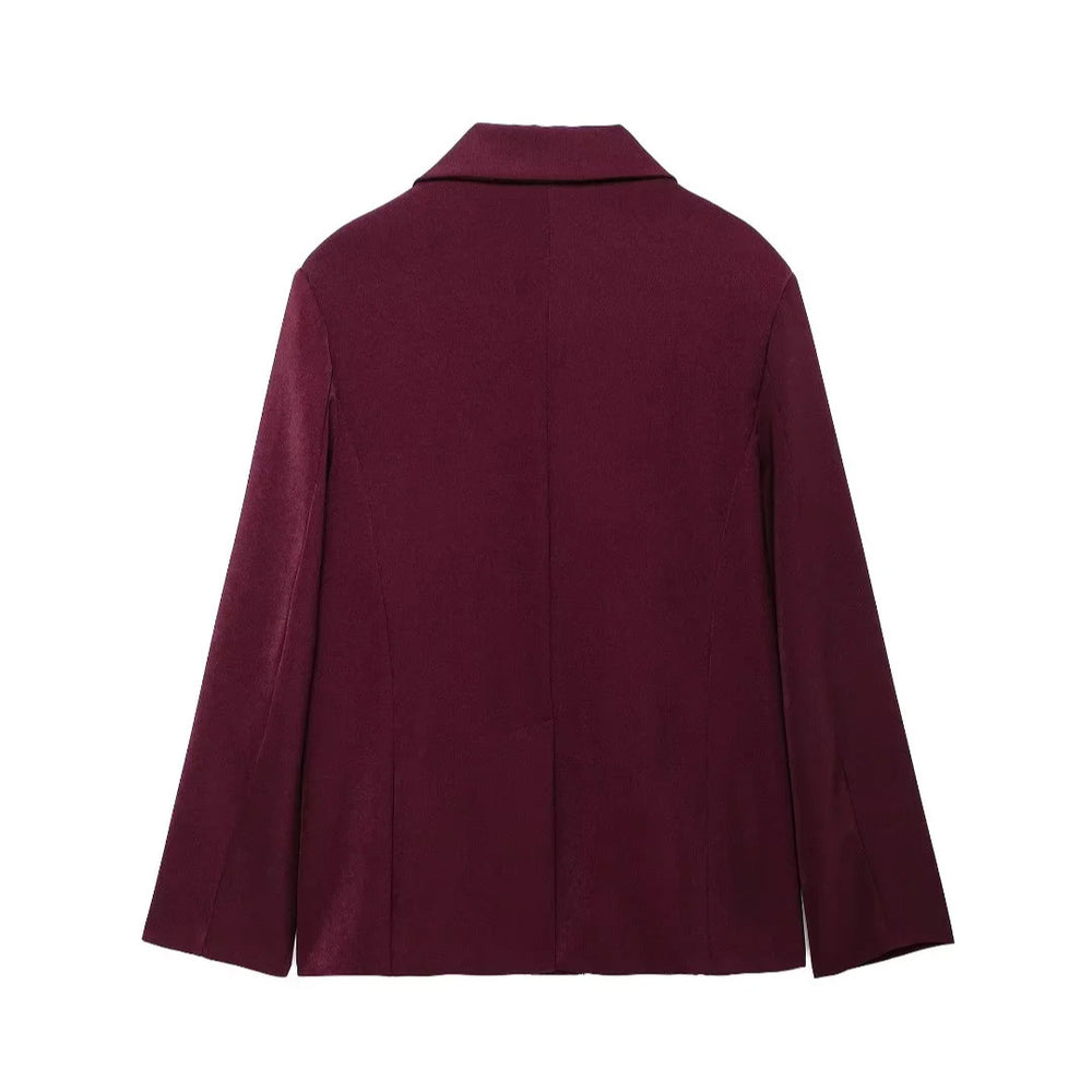 Damen elegante Doppelreiher Blazerjacke EB