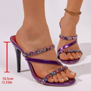 Damen Glamouröse High-Heel Sandalen EB