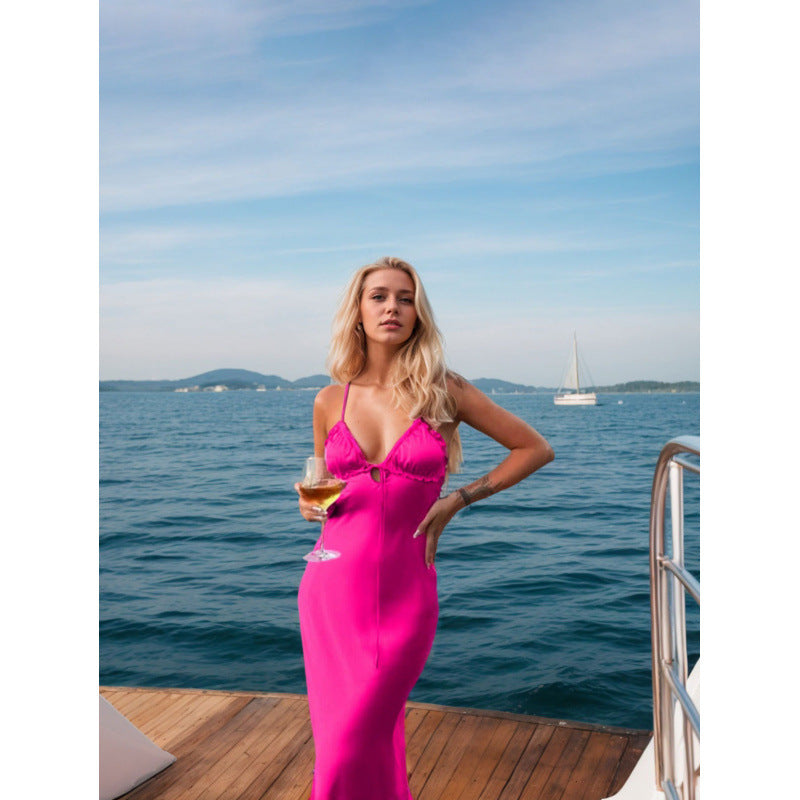 Damen Elegantes Strandkleid mit raffinierten Details EB
