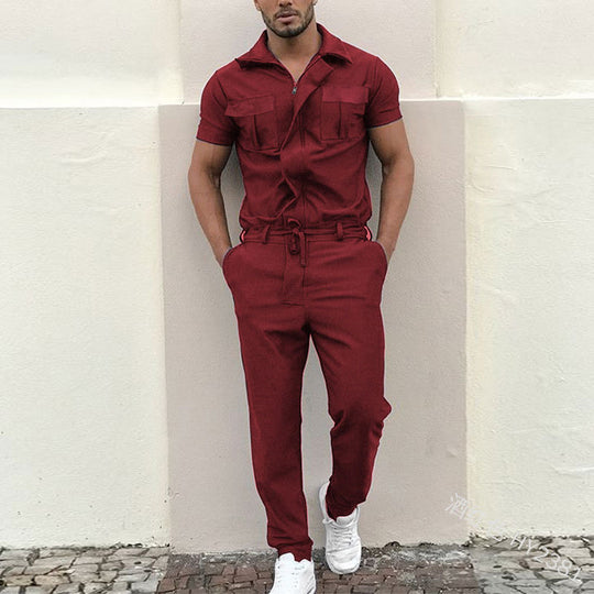Damen Overall mit praktischen Taschen und elastischem Bund EB