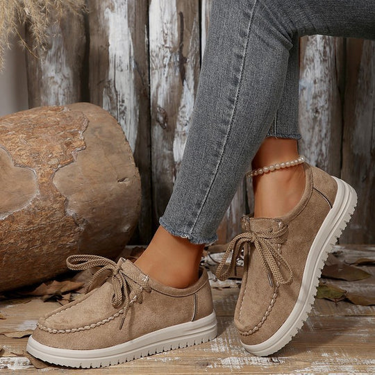 Damen Mokassins mit weichem Wildleder und rutschfester Sohle EB