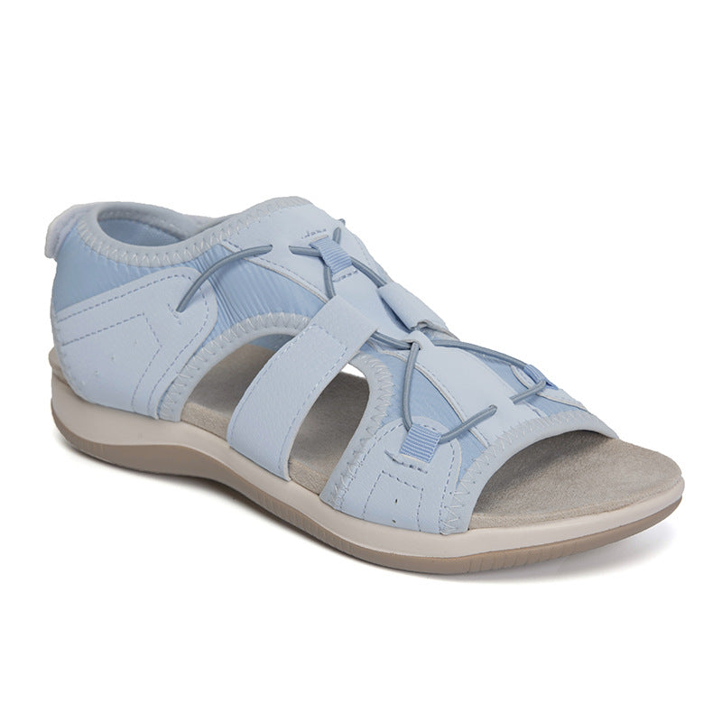Damen Sportliche Freizeitsandalen mit flexiblem Riemendesign und geschlossenem Fersenbereich EB