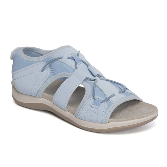 Damen Sportliche Freizeitsandalen mit flexiblem Riemendesign und geschlossenem Fersenbereich EB