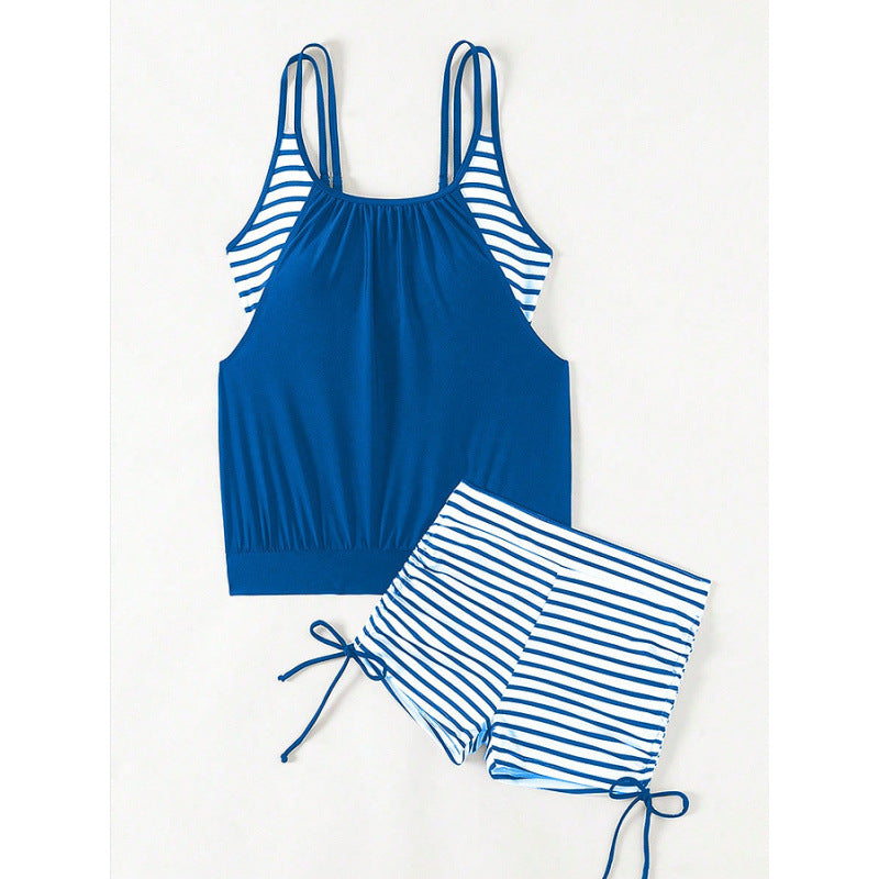 Damen Tankini-Set mit sportlichem Oberteil und hohen Beinausschnitten EB
