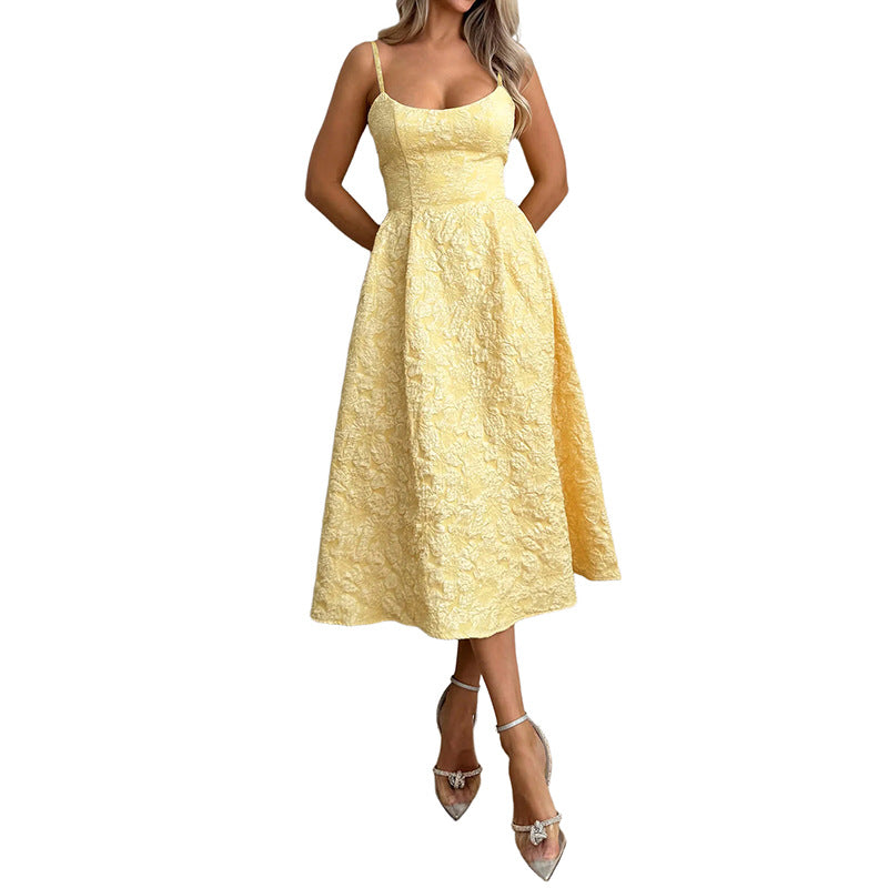 Damen Tailliertes Cocktailkleid mit schimmerndem Stoff und elegantem Bustier EB