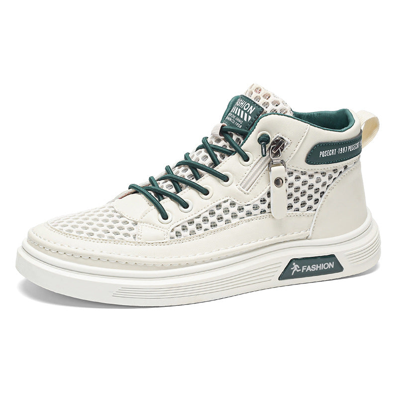 Damen Sportliche High-Top Sneakers mit atmungsaktivem Mesh-Obermaterial EB