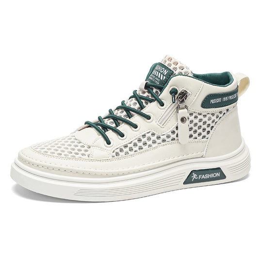 Damen Sportliche High-Top Sneakers mit atmungsaktivem Mesh-Obermaterial EB