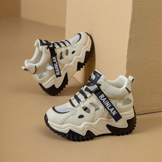 Damen Sportliche Hochschaft Sneaker mit strapazierfähiger Sohle EB