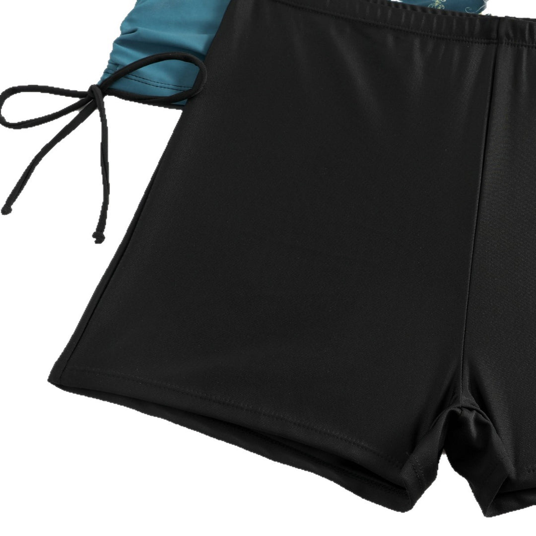 Damen Tankini mit Schmetterlingsmotiv und Badeshorts EB