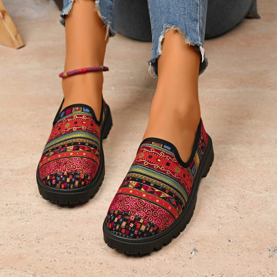 Damen Slip-On Sneaker mit tierischem Muster EB