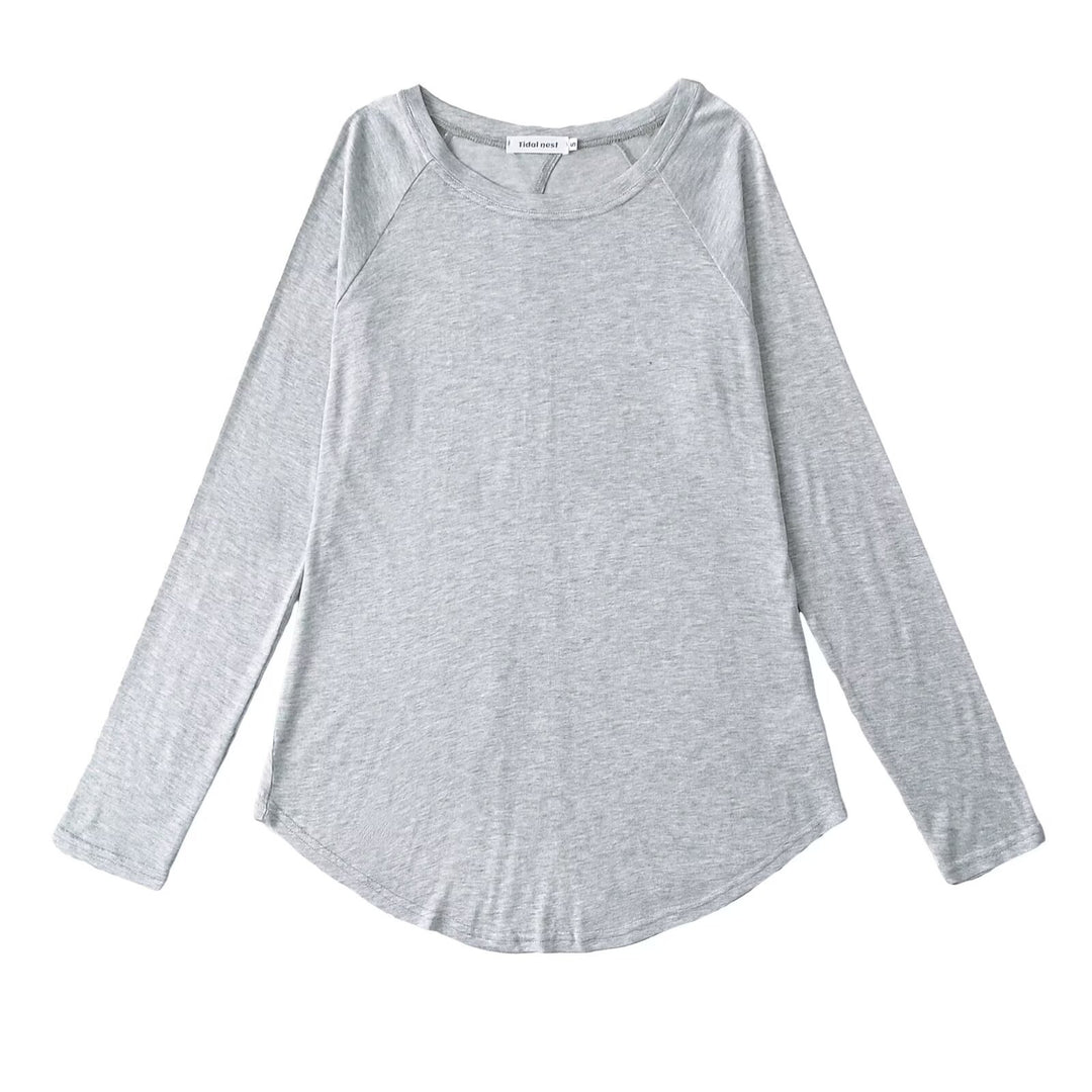 Damen lässiges Langarm-T-Shirt EB