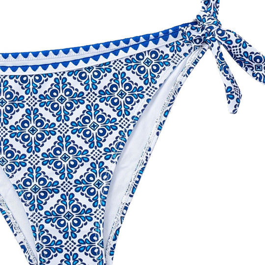Damen Triangel-Bikini mit verspieltem Knoten-Design EB