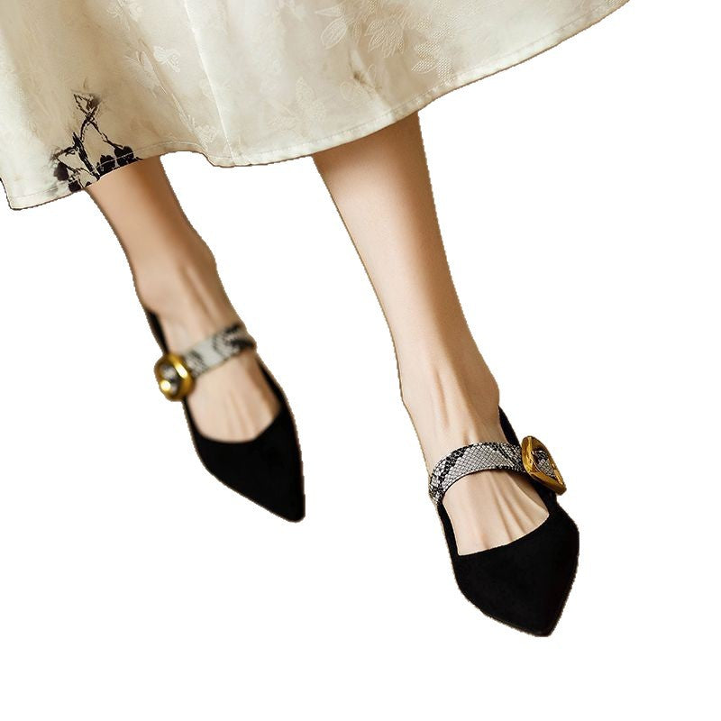 Damen elegante Slingback-Pumps mit modischem Schnallenakzent EB
