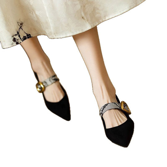 Damen elegante Slingback-Pumps mit modischem Schnallenakzent EB