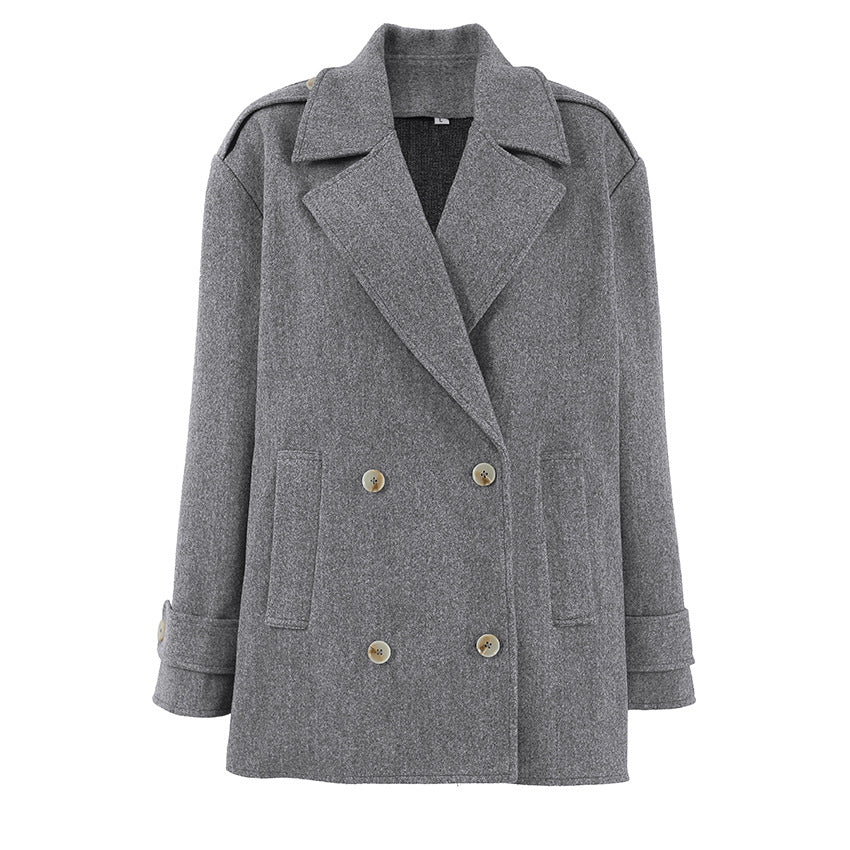 Damen Oversized Wollmantel EB