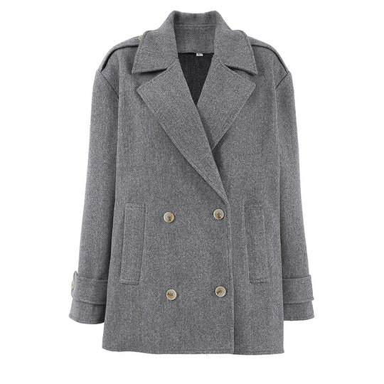 Damen Oversized Wollmantel EB