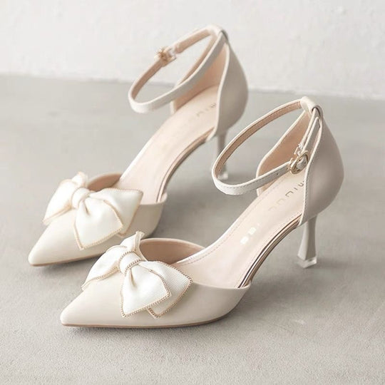 Damen Elegante Pumps mit verspieltem Schleifendetail EB