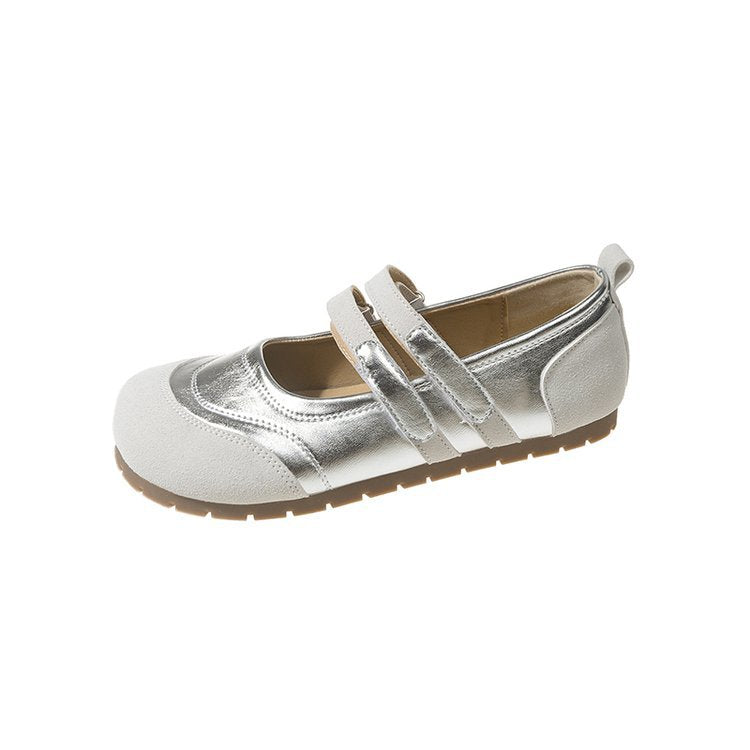 Damen Komfortable Ballerinas mit Doppelschlaufe EB