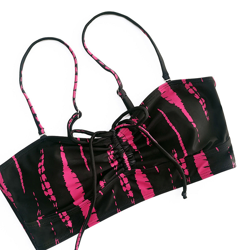 Damen Bikini-Set mit modischem Crop-Top und lässigen Shorts EB
