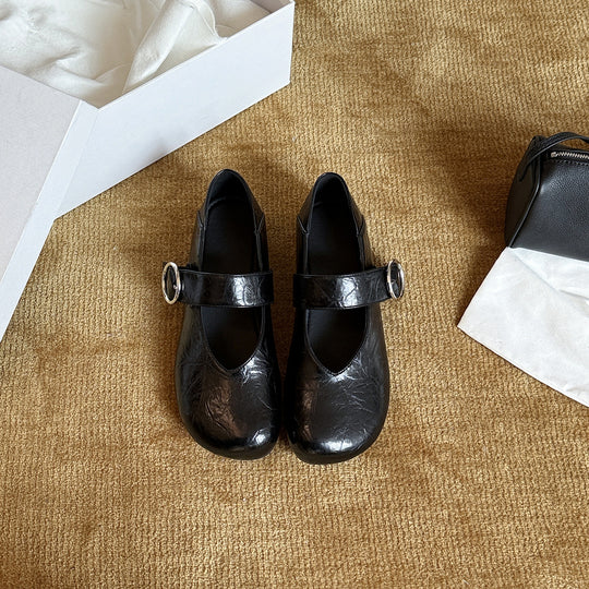 Damen elegante Ballerinas mit verstellbarem Riemen EB