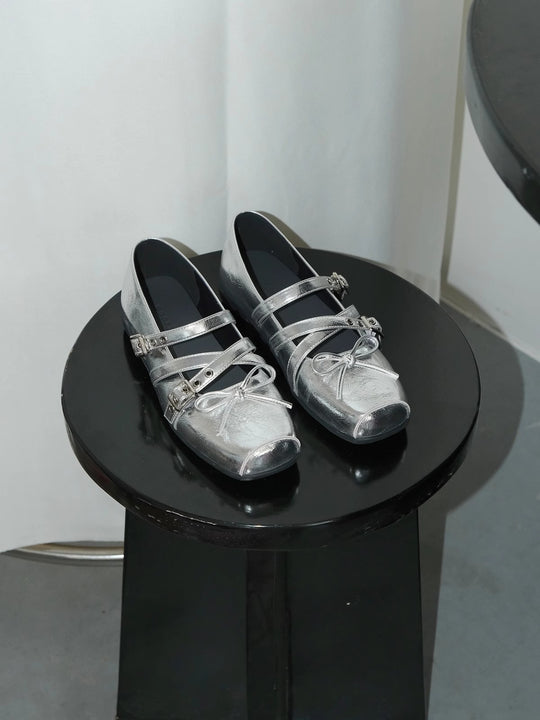 Damen Mokassins mit verstellbarem Riemen und eleganter Schnallenverzierung EB