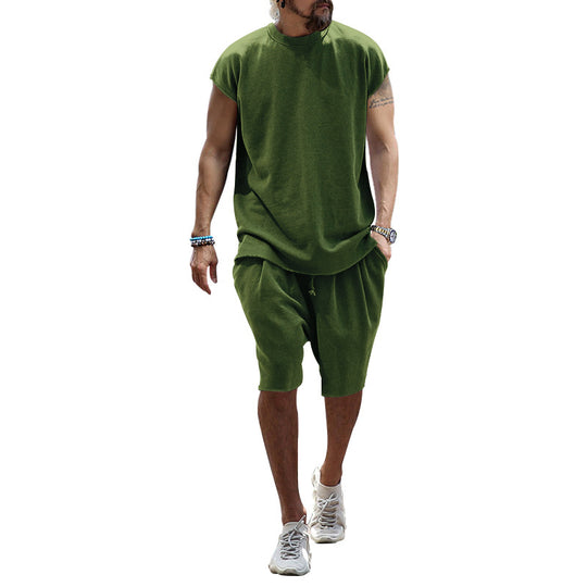 Herren lässiges Freizeit-Set aus hochwertigem Baumwollmix mit Oversize-Schnitt EB