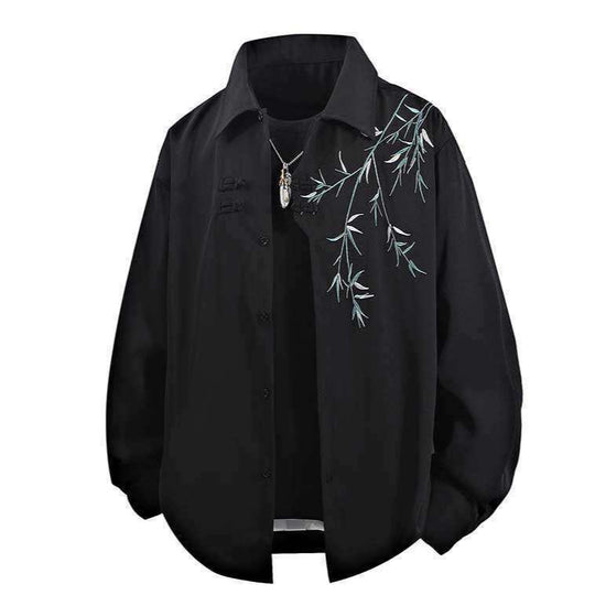 Damen Blusenjacke mit stilvollem Blumenmuster und weichem Stoff EB