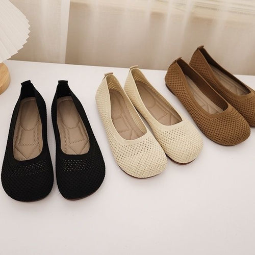 Damen Ballerinas mit atmungsaktivem Obermaterial und weicher Innensohle EB