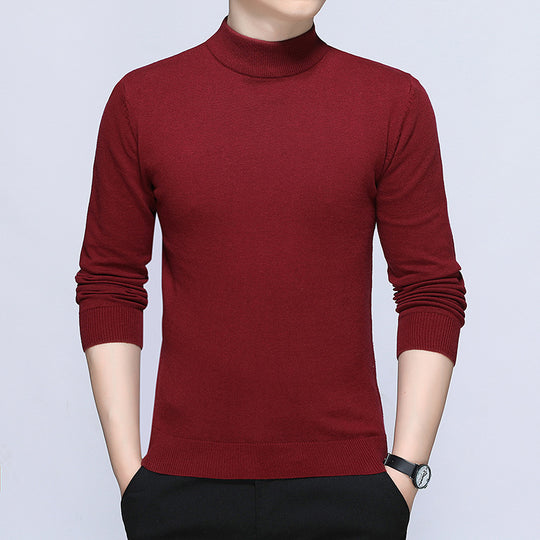 Herren stilvoller Rollkragenpullover aus weichem Baumwollmix EB