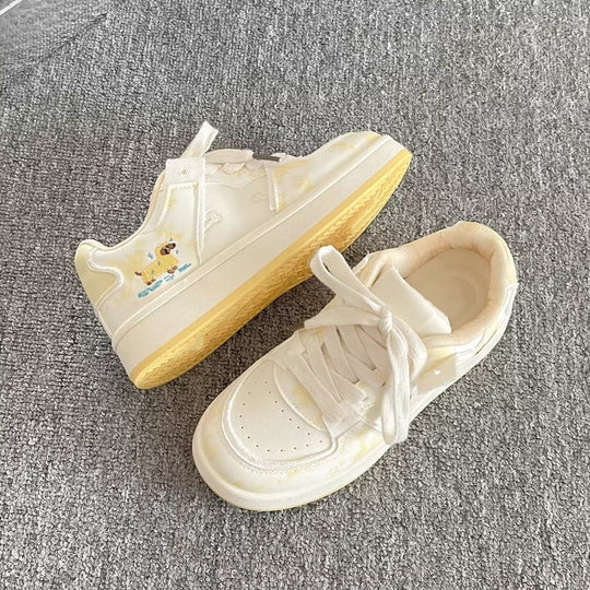 Damen Sneakers mit verspieltem Tiermotiv und komfortabler Sohlenpolsterung EB