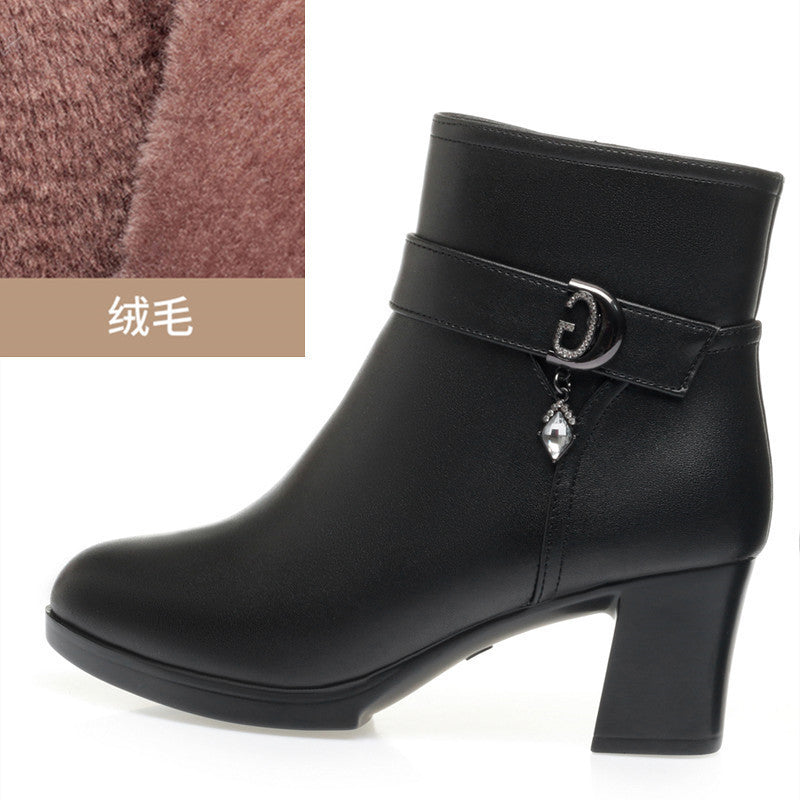 Damen Elegante Stiefeletten mit modischem Schnallen-Detail EB