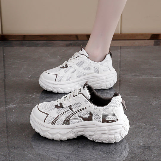 Damen Sportliche Chunky Sneaker mit atmungsaktivem Mesh-Obermaterial und federleichtem Dämpfungssystem EB