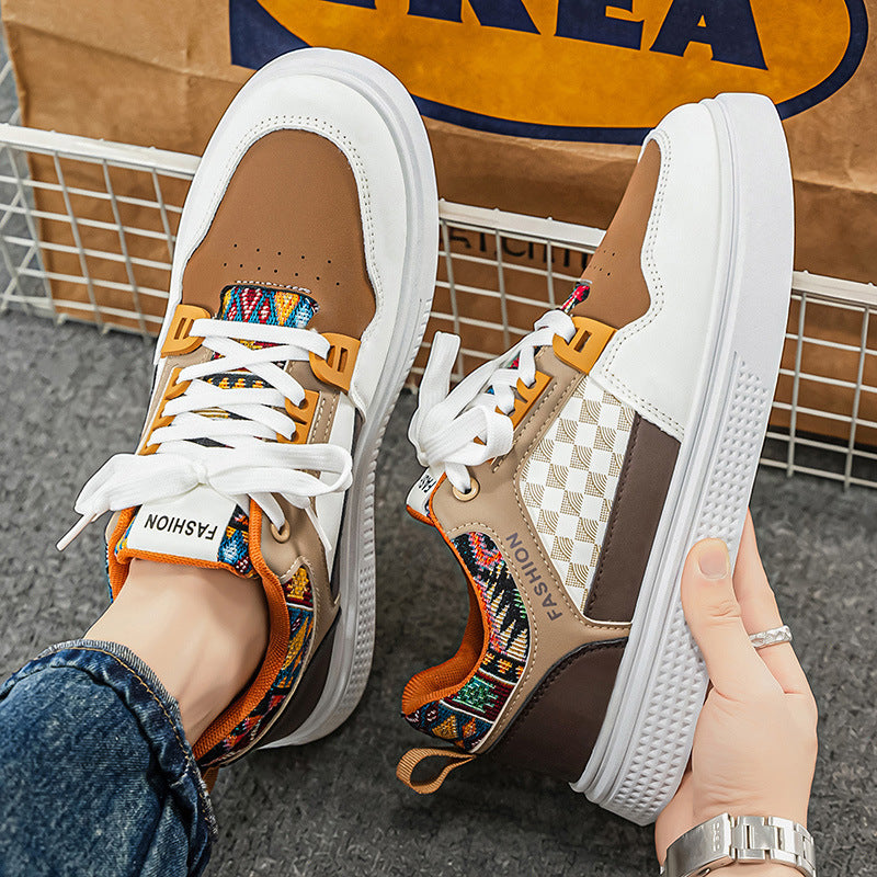 Damen modische Sneaker mit buntem Muster EB
