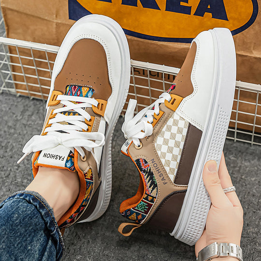 Damen modische Sneaker mit buntem Muster EB
