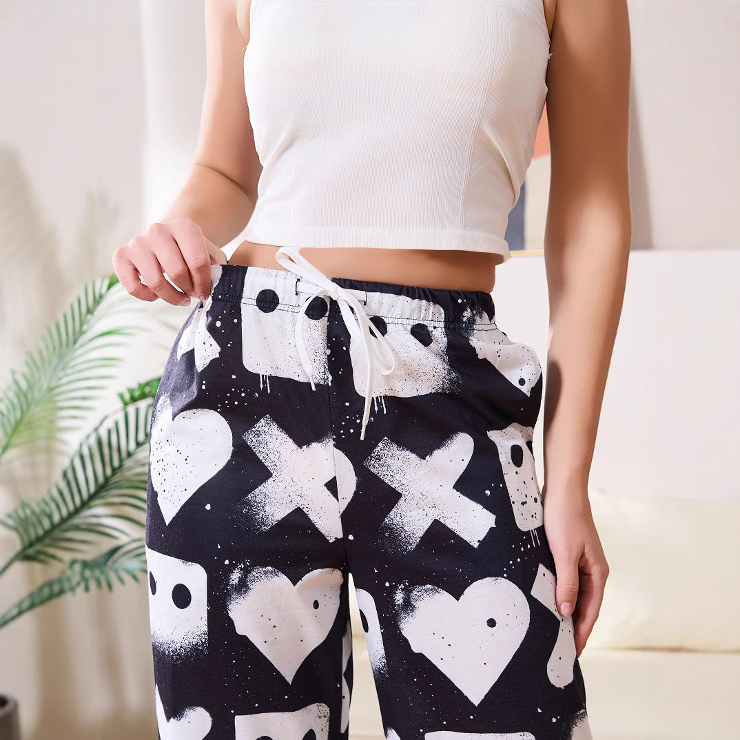 Damen Freizeit-Hose mit kreativen Mustern EB