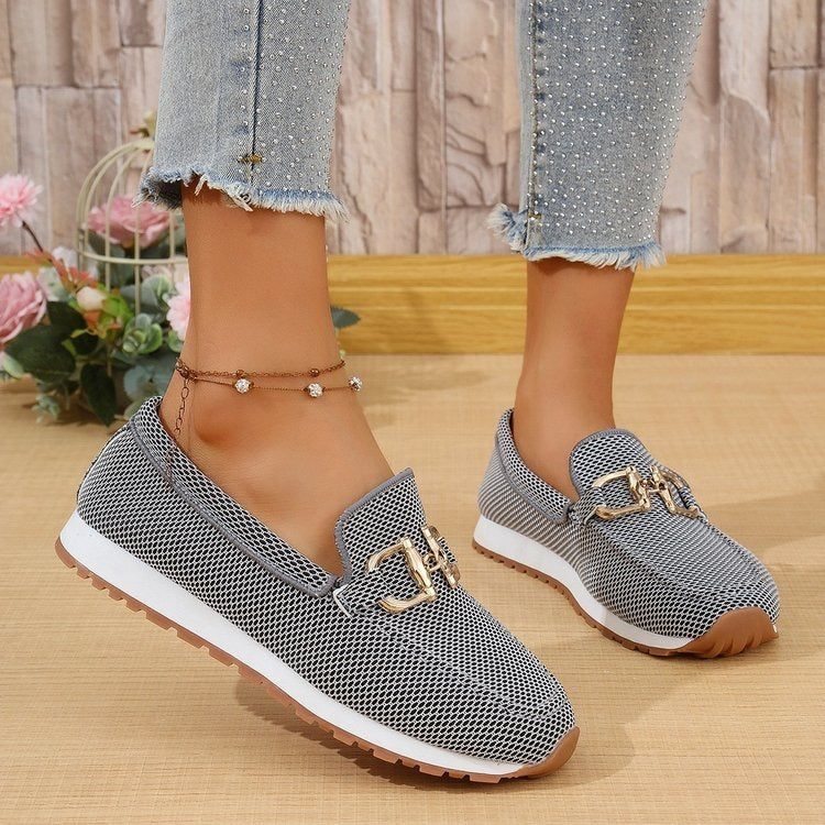 Damen Slip-Ons mit elegantem Dekor EB