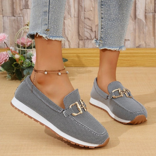 Damen Slip-Ons mit elegantem Dekor EB