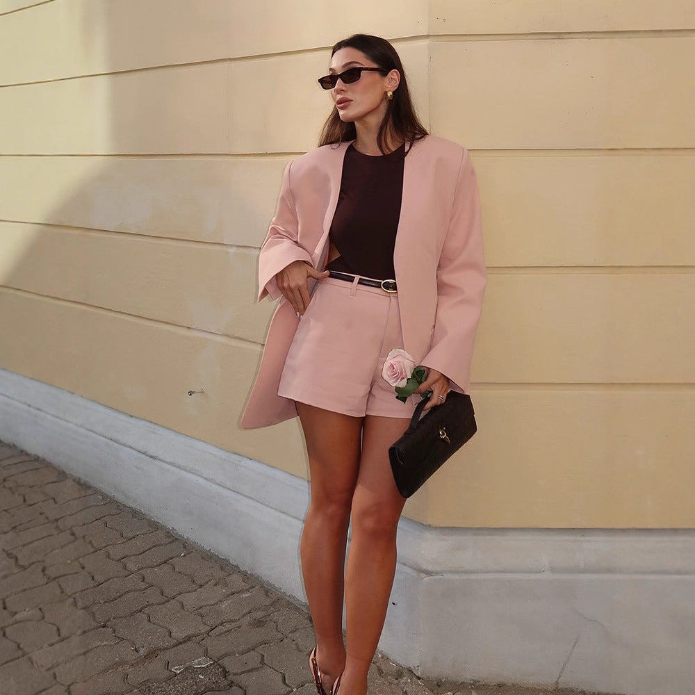 Damen oversized Blazerjacke im minimalistischen Design EB
