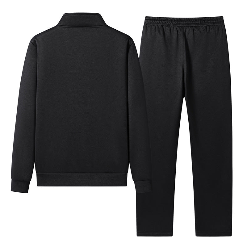 Herren sportliches Trainingsset mit Stehkragen-Blouson, durchgehendem Reißverschluss und elastischer Jogginghose EB