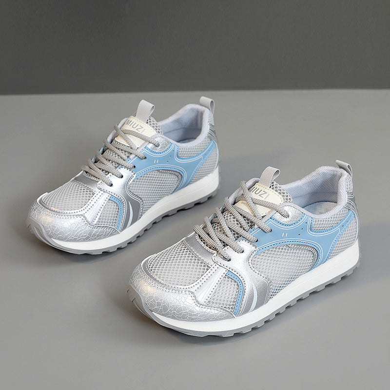 Damen Sportliche Sneakers mit atmungsaktivem Mesh-Obermaterial und stoßdämpfendem Fußbett EB